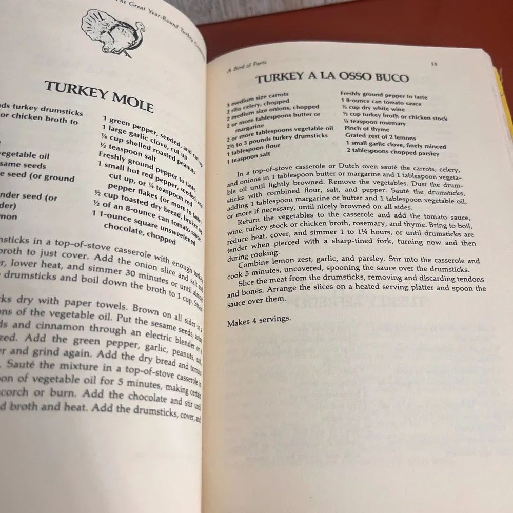 Vtg 1979 The Great Year-Round Turkey Cookbook Anita Borghese 1st Ed Hardcover